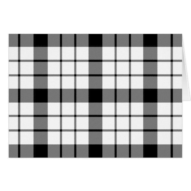 MacFarlane Tartan Schwarz-weiß kariert (Vorderseite (Horizontal))