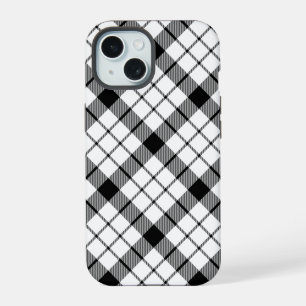 MacFarlane Tartan Schwarz-weiß kariert iPhone 15 Hülle