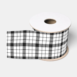MacFarlane Tartan Schwarz-weiß kariert Ripsband