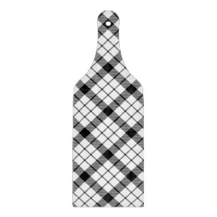 MacFarlane-Tartan schwarz weiß kariert Schneidebrett