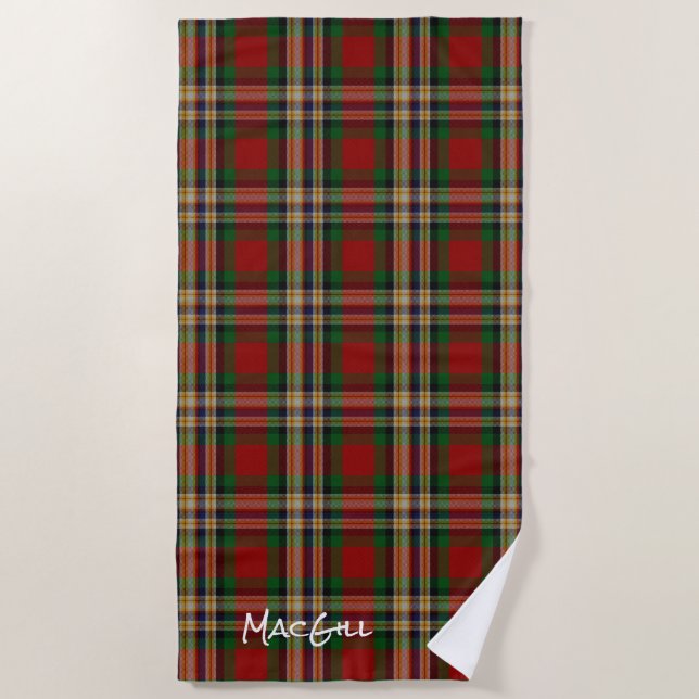 MacGill Clan Tartan Kariert Beach Handtuch (Vorderseite)