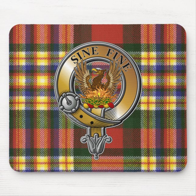 MacGill Tartan & Abzeichen Mousepad (Vorne)