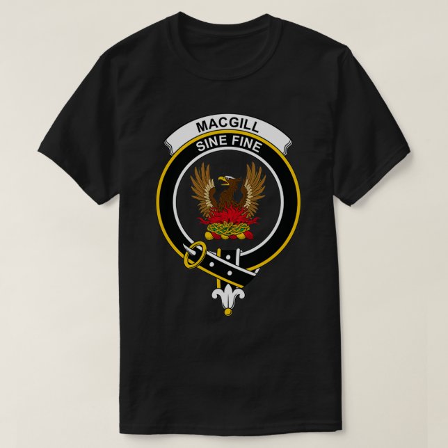 MacGill Wappen Tartan Clan Scottish Clan T-Shirt (Design vorne)