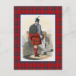 MacGillivray Vintag Illustration Tartan Frame Postkarte