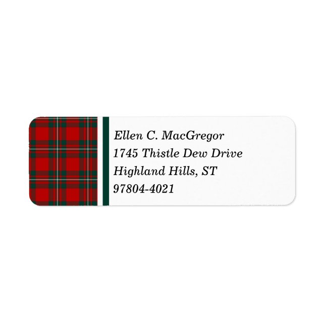 MacGregor Clan Red and Forest Green Tartan (Vorne)