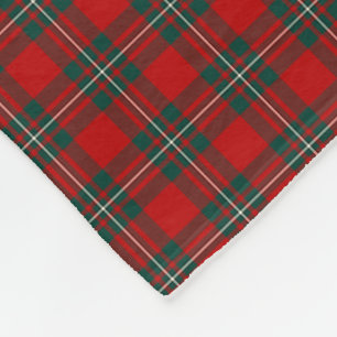 MacGregor Clan Red and Forest Green Tartan Fleecedecke