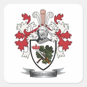 MacGregor Familienwappen-Wappen Quadratischer Aufkleber
