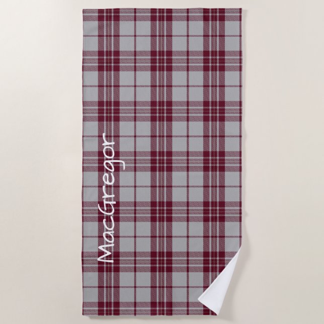 MacGregor Kleid Tartan Kariert Beach Handtuch (Vorderseite)