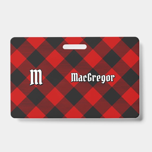 MacGregor Rob Roy Tartan Abzeichen Ausweis (Vorderseite)
