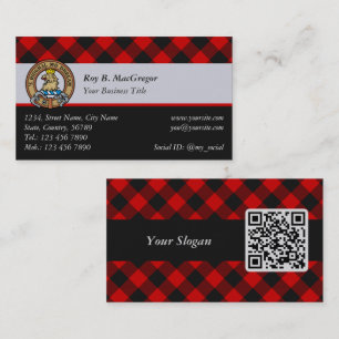 MacGregor Rob Roy Tartan Business Card Visitenkarte