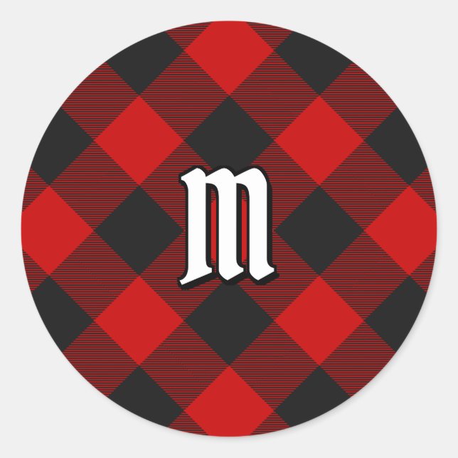 MacGregor Rob Roy Tartan Classic Round Sticker (Vorderseite)