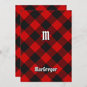 MacGregor Rob Roy Tartan Einladung