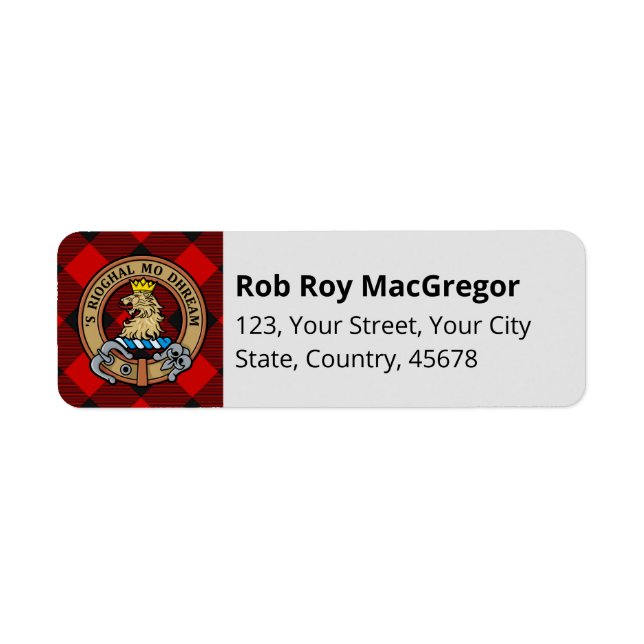 MacGregor Rob Roy Tartan Label (Vorne)
