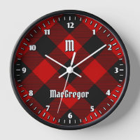 MacGregor Rob Roy Tartan Large Clock