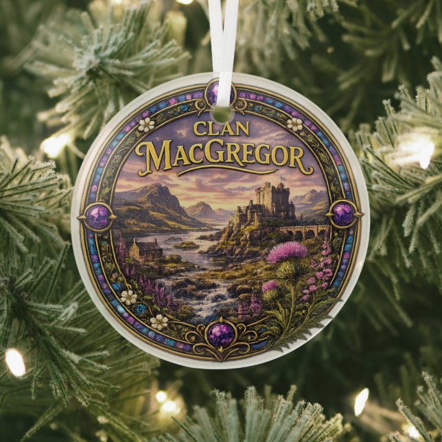 MacGregor schottischer Clan Ornament Aus Glas (InSitu)
