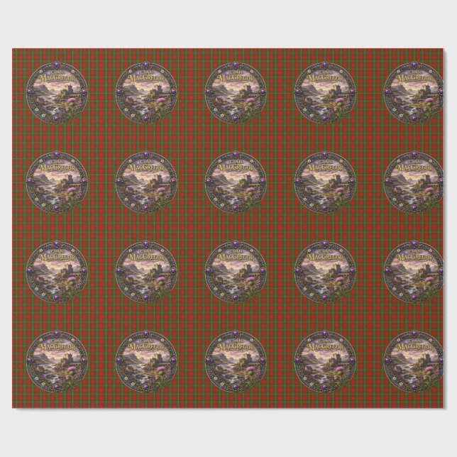 MacGregor-Schottischer-Clan-Tartan Geschenkpapier (Flach)