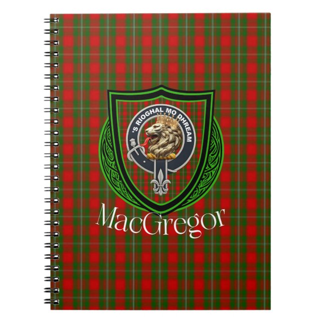 MacGregor Scottish Clan Tartan & Crest Notizblock (Vorderseite)