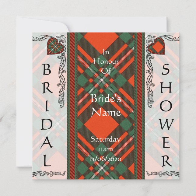 MacGregor Scottish Tartan Einladung (Vorderseite)