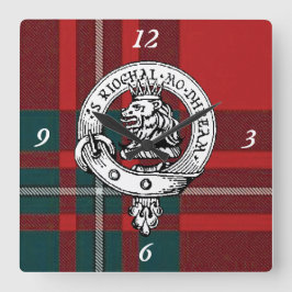 MacGregor Tartan Clock Quadratische Wanduhr