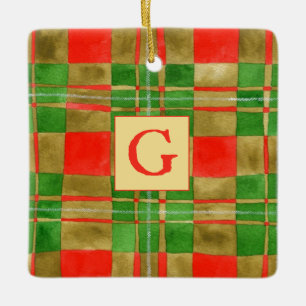 MACGREGOR TARTAN Keramik Square Ornament + Ursprün