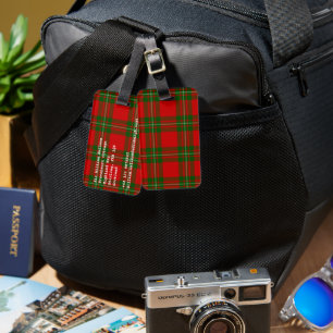 MacGregor Tartan rot kariert Gepäckanhänger