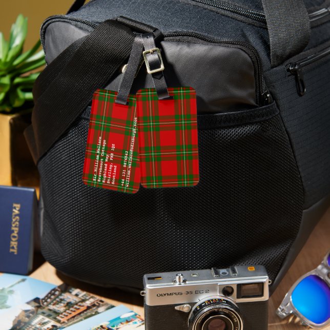 MacGregor Tartan rot kariert Gepäckanhänger (Vorderseite & Rückseite)