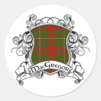 MacGregor Tartan Shield Runder Aufkleber