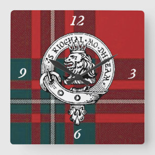 MacGregor Tartan-Uhr Quadratische Wanduhr
