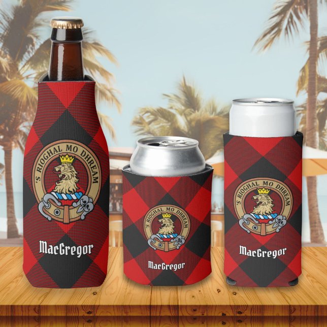 MacGregor Wappen über Rob Roy Tartan Flasche Coole Flaschenkühler (Von Creator hochgeladen)