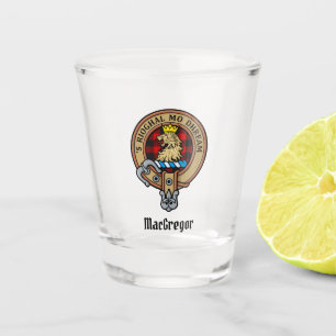 MacGregor Wappen über Rob Roy Tartan Shot Glass Schnapsglas