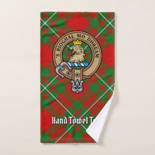 MacGregor Wappen über Tartan Badhandtuch Set