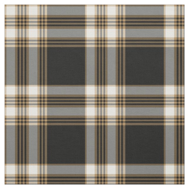 MacGuinness Tartan Black und Brown Irish Kariert Stoff (Muster)