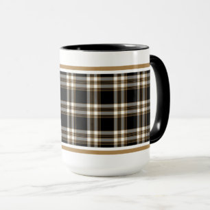 MacGuinness Tartan Black und Brown Irish Kariert Tasse
