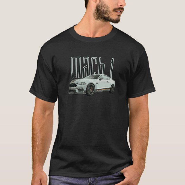 Mach 1 Leistung Auto 5 0 Liter V8 Muskel T-Shirt (Vorderseite)
