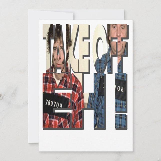 Mach ab, Eh! Strange Brew Classic Design Einladung (Vorderseite)