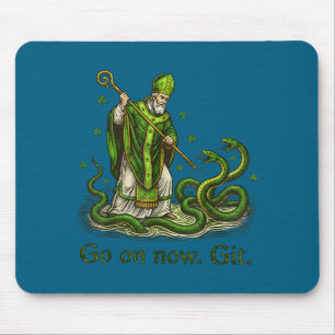 Mach am St. Patrick's Day irisch lustig Sankt Patr Mousepad