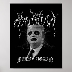 Mach Amerika wieder Metal-Schwarzmetall-Trump-Leic Poster