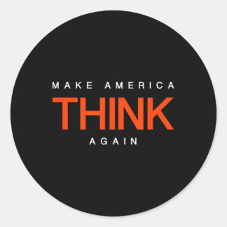 Mach Amerika wieder zum Nachdenken - Anti-Trump Pr Runder Aufkleber