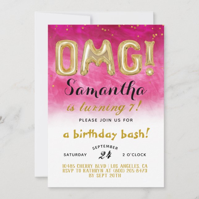 MACH! Birthday Confetti Einladung (Vorderseite)