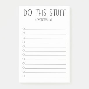 Mach das Zeug irgendwann Post-it Klebezettel