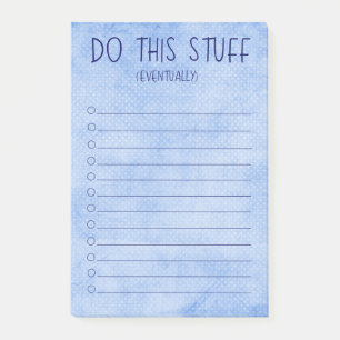 Mach das Zeug irgendwann Post-it Klebezettel