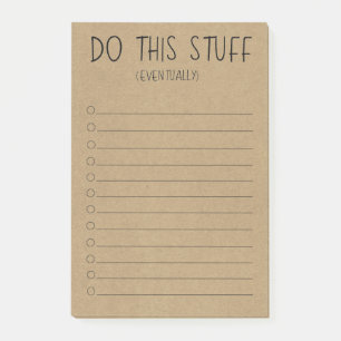 Mach das Zeug irgendwann Post-it Klebezettel