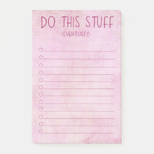Mach das Zeug irgendwann Post-it Klebezettel
