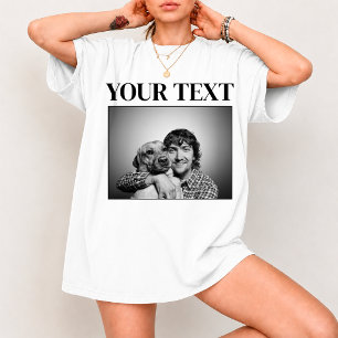 Mach Dein Eigene Vintage-Foto & Text Cusom 90er Re T-Shirt