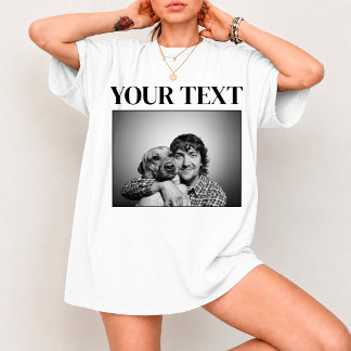 Mach Dein Eigene Vintage-Foto & Text Cusom 90er Re T-Shirt