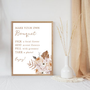 Mach Dein Eigenes Bouquet Boho Terrakotta Poster