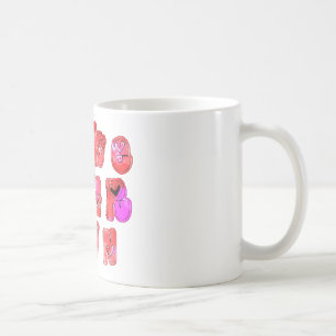 Mach dein eigenes Herzen Kunst Druck Design Tasse