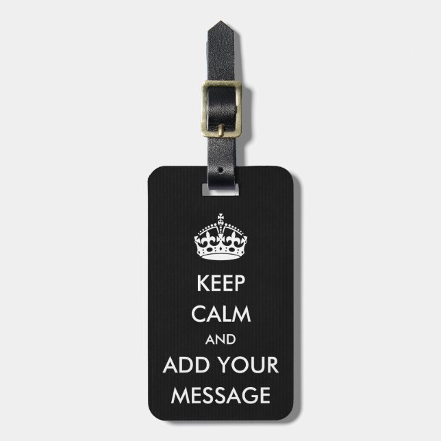 Mach Dein eigenes "Keep Calm"-Gepäckanhänger Gepäckanhänger (Vorderseite vertikal)