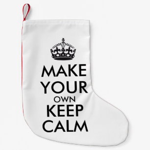 Mach dein eigenes Keep Calm - schwarz Kleiner Weihnachtsstrumpf