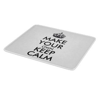 Mach dein eigenes Keep Calm - schwarz Schneidebrett